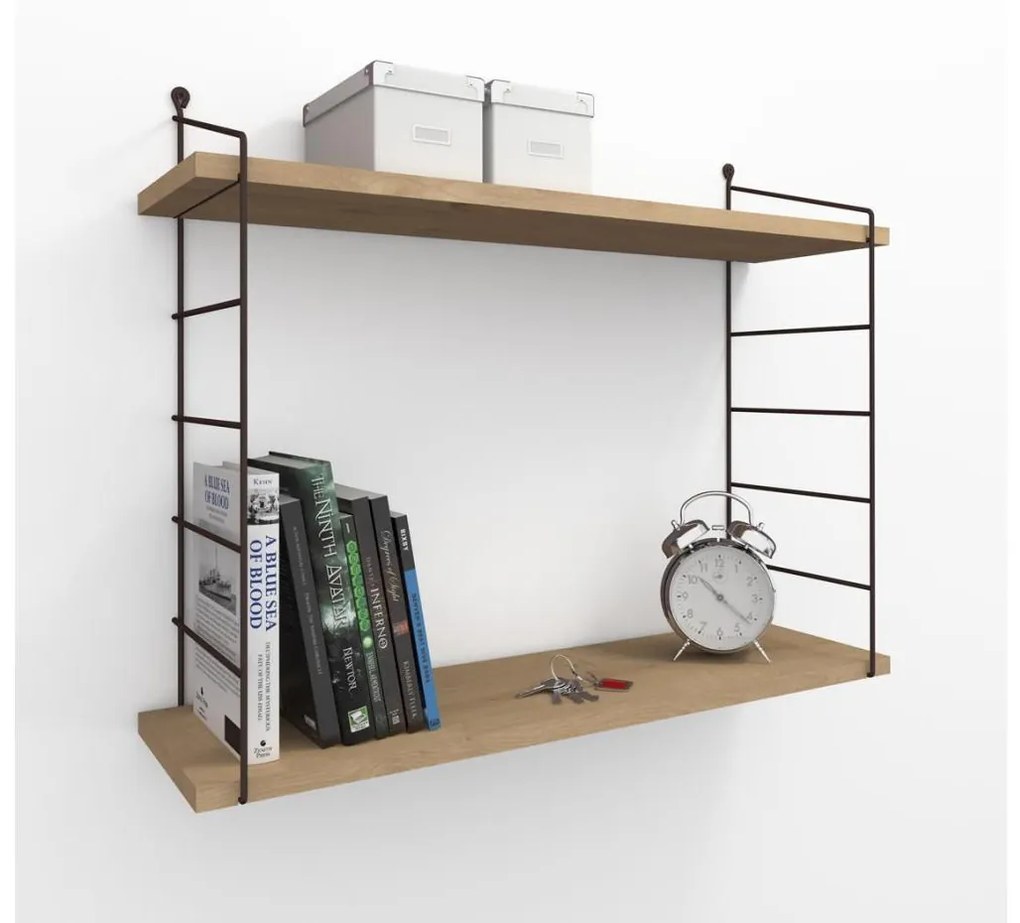 Nástenná polica ARMONI 58x72 cm béžová/hnedá