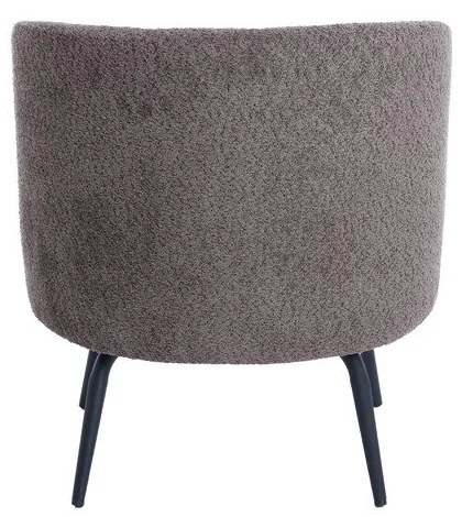 Tmavohnedé kreslo z textílie buklé Dieyda – Light &amp; Living