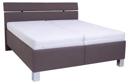 Čalúnená posteľ s matracom a úložným priestorom ALIS 160x200 cm hnedá
