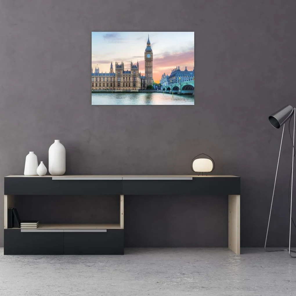 Obraz - Londýn v pastelových farbách (70x50 cm)