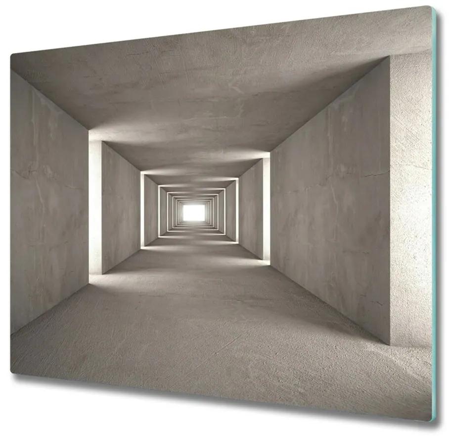 Sklenená doska na krájanie Betónový tunel 60x52 cm