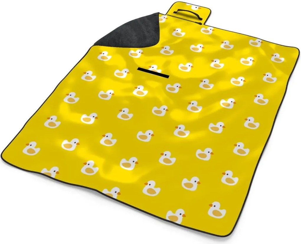 Sablio Plážová deka Biele kačičky: 200x140 cm