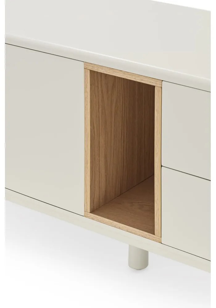 Krémovobiely TV stolík 180x56x40 cm Corvo – Teulat