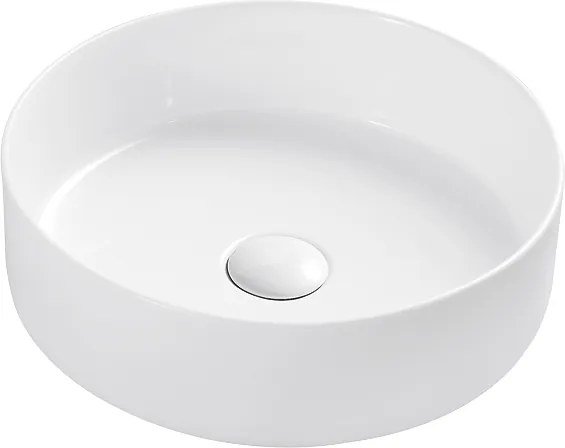 Hydroland Keramické umývadlo na dosku Bella ø35,5 cm, biele