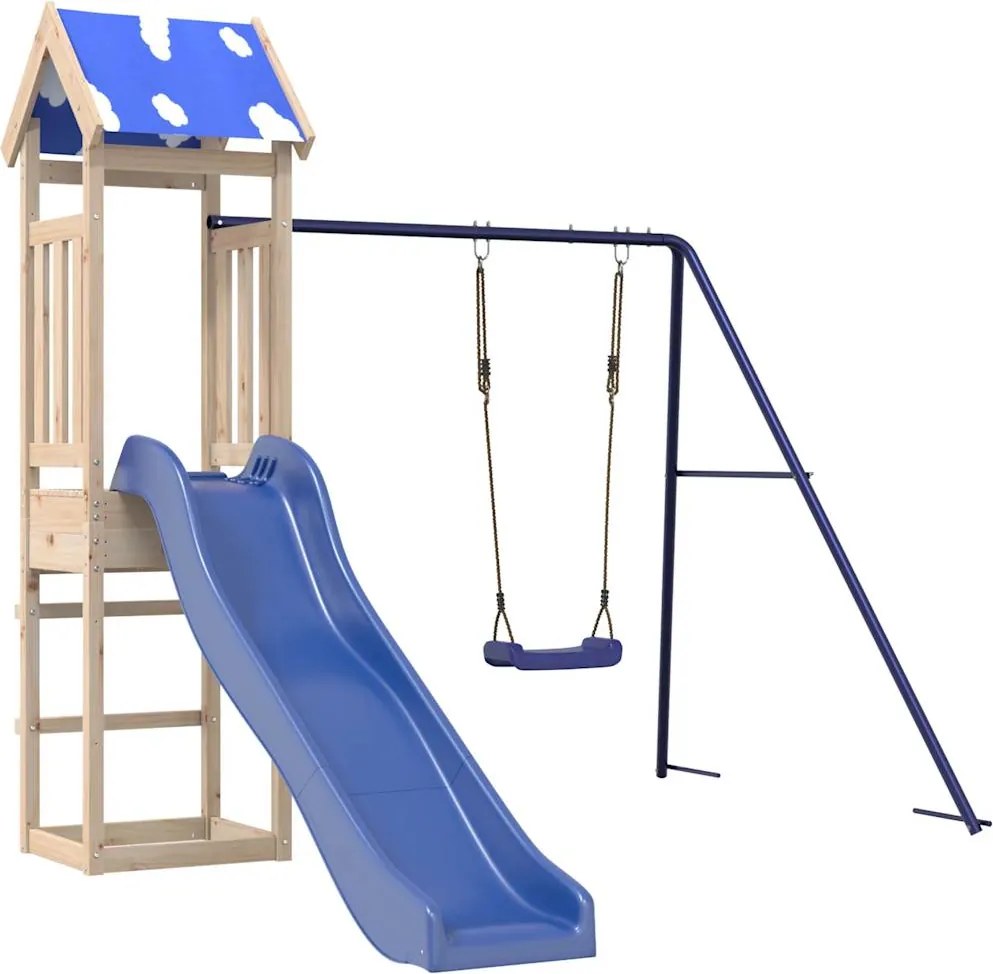 vidaXL Vonkajšia súprava na hranie masívna borovica