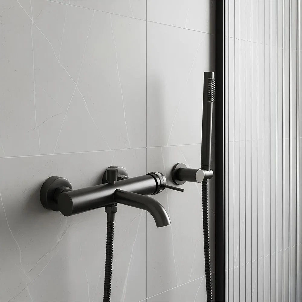 Rea Lungo Grip, vaňová batéria s ručnou sprchovou hlavicou, grafitová, REA-B2352