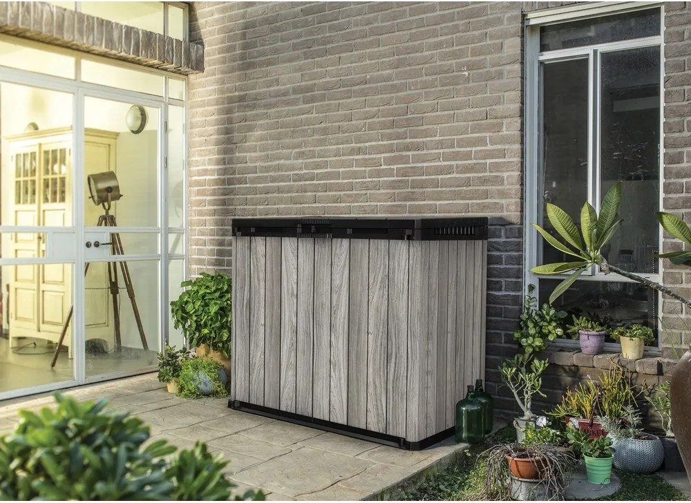 Sivý plastový záhradný úložný box Deco – Keter