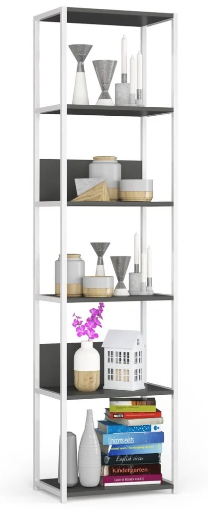 Regál LOFT 50 cm biely/šedý