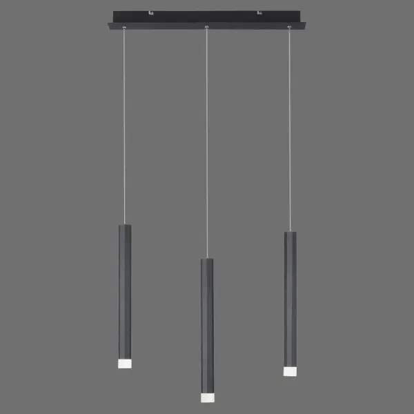 Leuchten Direkt 15203-18 - LED Luster na lanku 3xLED/4,8W/230V čierna