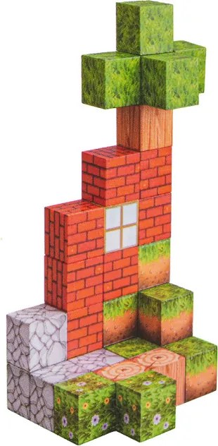 Magnetická stavebnica MAGNETIC Les, voda a domčeky, 384 dielikov