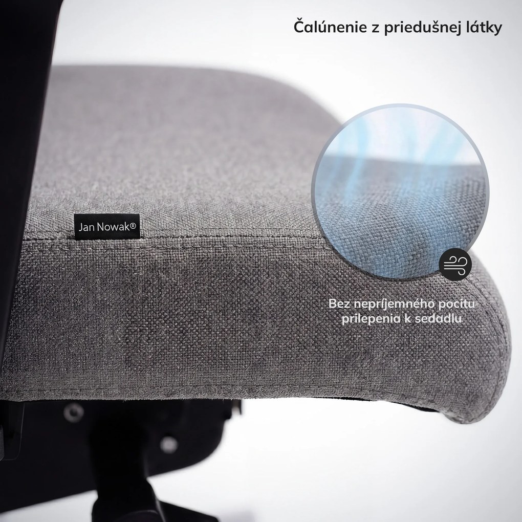 Ergonomická otočná kancelárska stolička, sivá: VECTOR