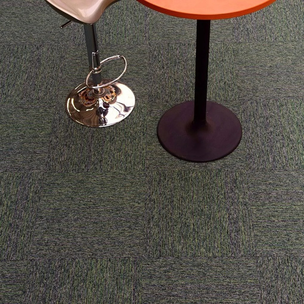 Tapibel, Kobercový štvorec Coral Lines 60376-50 zeleno-šedý 50 x 50 cm, chodba / predsieň