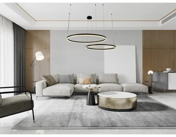 LED Stmievateľný luster na lanku LED/128W/230V 3000-6500K + diaľkové ovládanie