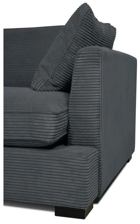 Sivá menčestrová pohovka 132 cm Mobby – Scandic