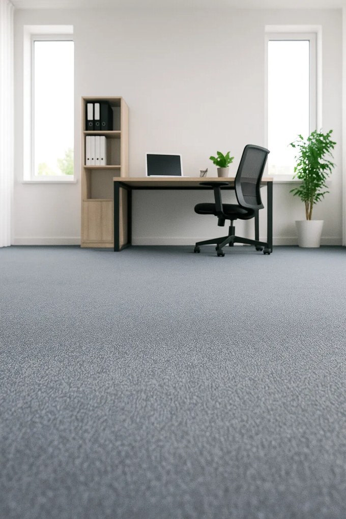 Tapibel, Metrážny koberec Cobalt SDN 64042 - AB svetlý antracit, záťažový, na mieru, šíře 4m,5m, šedá, ab (mriežka), chodba / predsieň