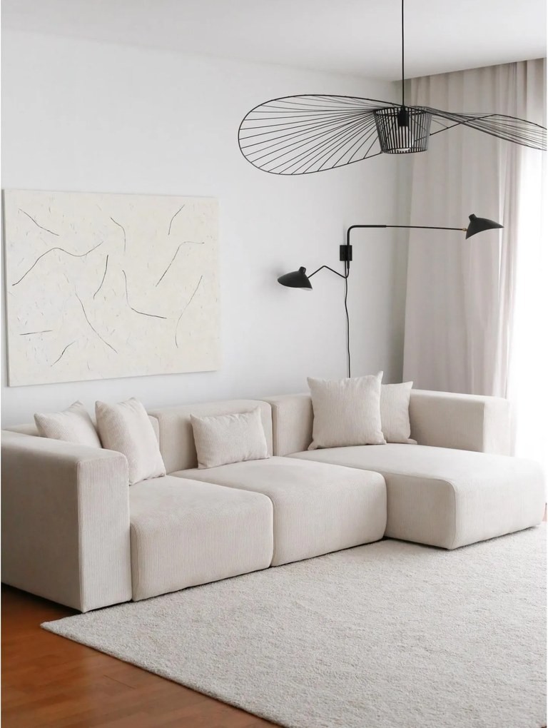 Rohová sedacia súprava Yorky (biela)