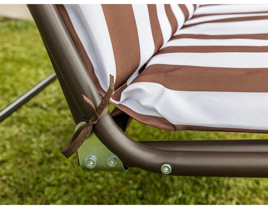 Happy Green Záhradná hojpačka Panama Brown Lines, 110 x 170 x 153 cm
