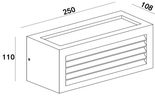 Lucide 27853/01/30 - Vonkajšie nástenné svietidlo DIMO 1xE27/18W/230V