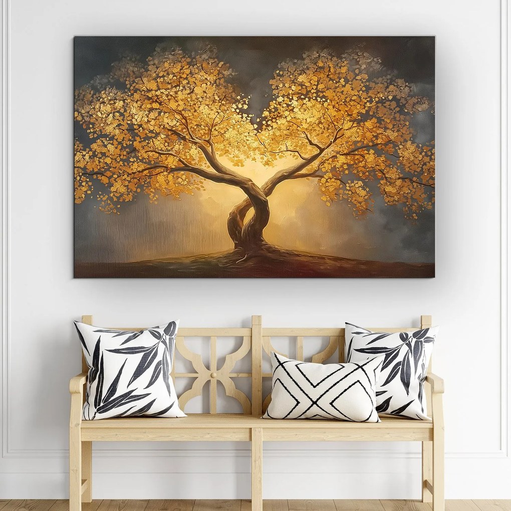 DUBLEZ | Drevený obraz - Zlatý strom života