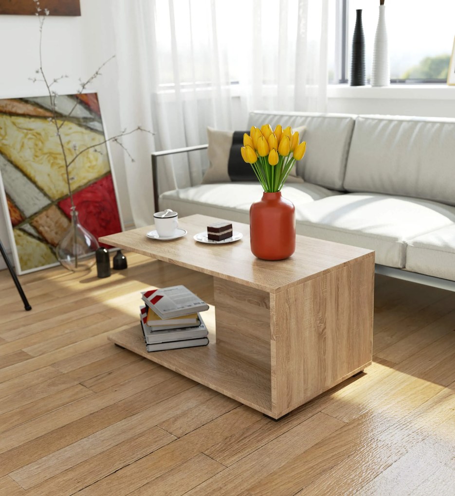 Konferenčný stolík Palak V (dub sonoma). Akcia -19%. Vlastná spoľahlivá doprava až k Vám domov. 1068798