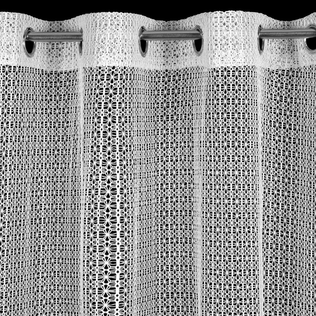 ZÁVES NA KRÚŽKOCH LARA 140X250 CM BIELA