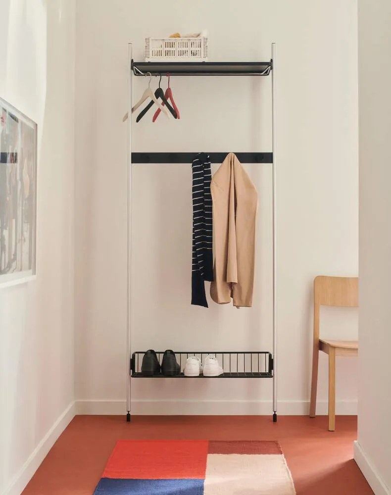 HAY Ramienka Coat Hanger set 4 ks, black