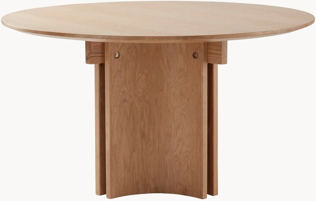 Okrúhly jedálenský stôl z dubového dreva Kungsholmen, Ø 130 cm