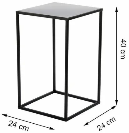 Stojan na kvety 40x24 cm čierna