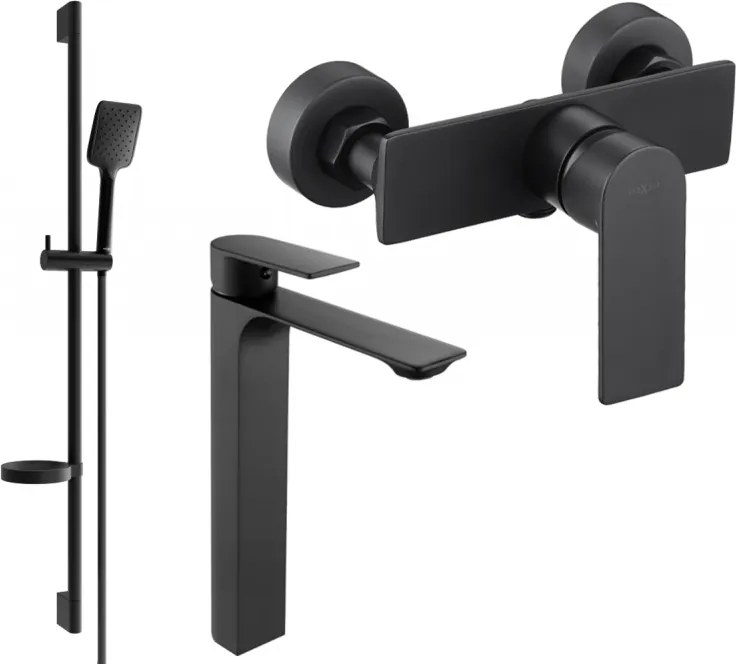 Mexen Alexa DS62 sprchová sada, čierna - 71214DS62-70