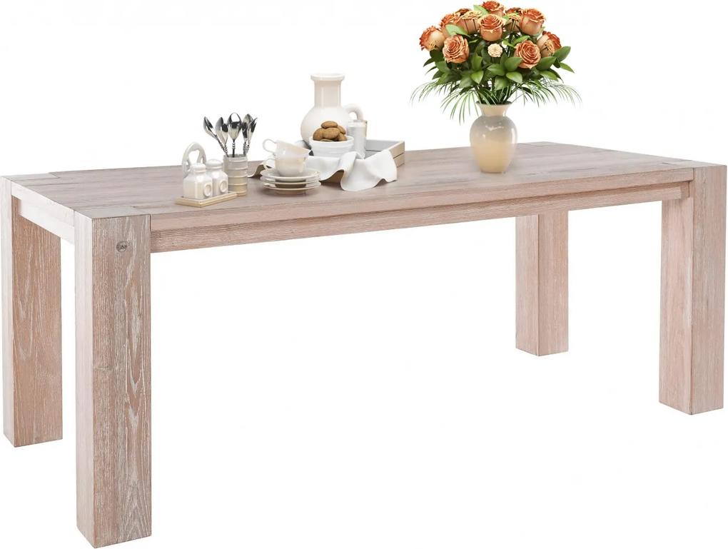 Jedálenský stôl Sibera, 200 cm, biela