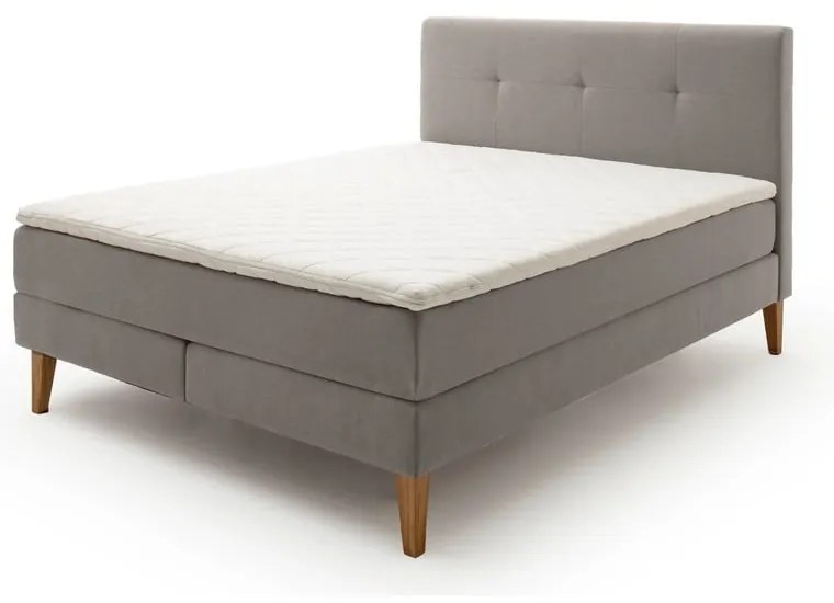 Svetlosivá boxspring posteľ 180x200 cm Stockholm – Meise Möbel