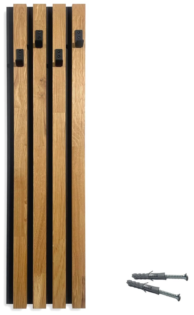 Dekorstudio Drevený vešiak na stenu Lamele 98cm Modul B 24cm