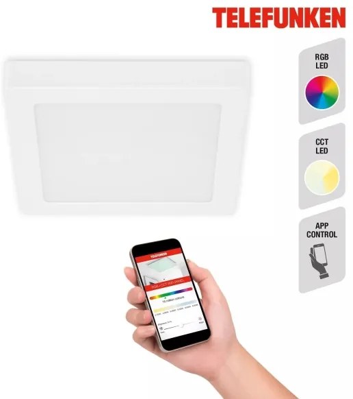 Telefunken 309706TF - LED RGB St. stropné svietidlo LED/23W/230V 2700-6500K biela