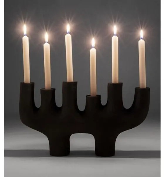 Candle svietnik čierny 47 cm