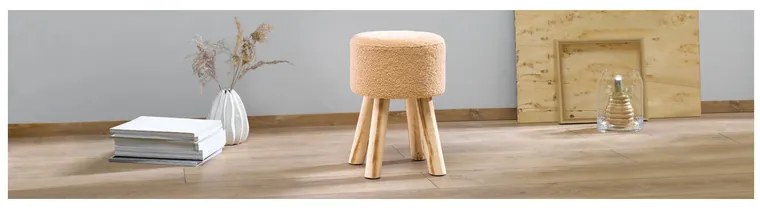 Livarno home Stolička s kožušinou (kožušinová stolička teddy look) (100339811)