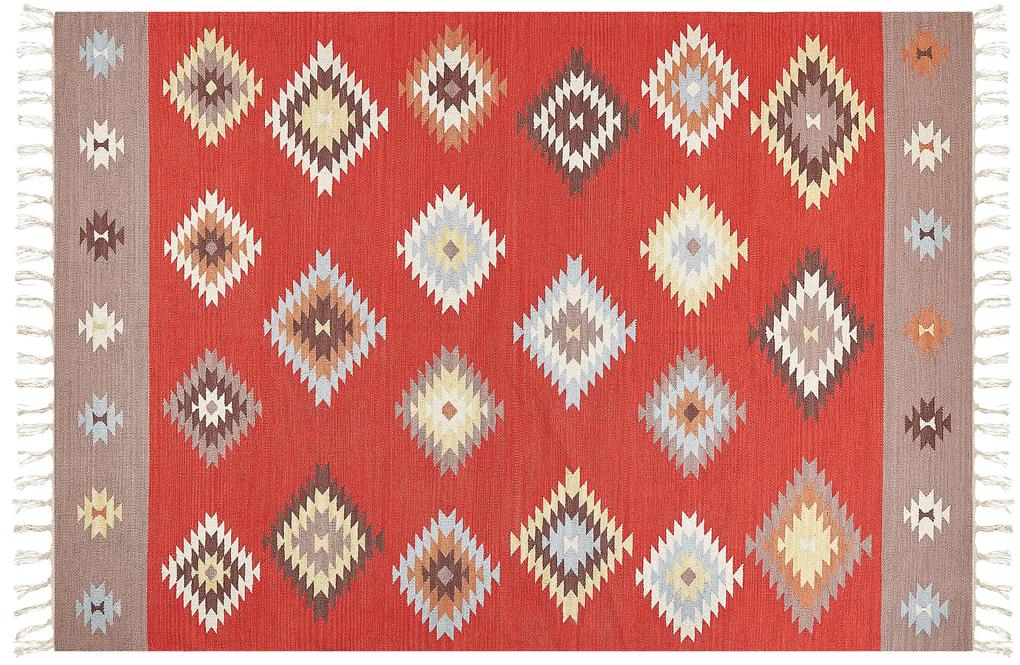 Bavlnený kelímový koberec 160 x 230 cm viacfarebný LORUT Beliani