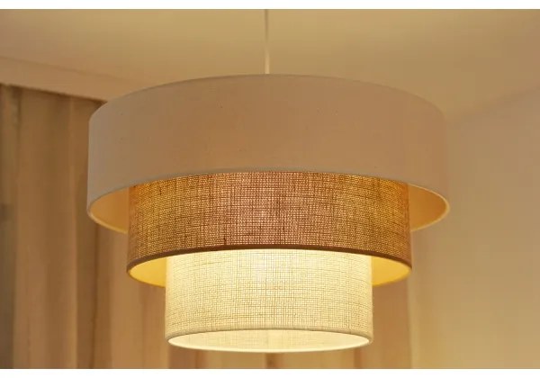 Brilagi -Luster na lanku DENVER LUNETA 1xE27/15W/230V pr. 45 béžová/hnedá/krémová