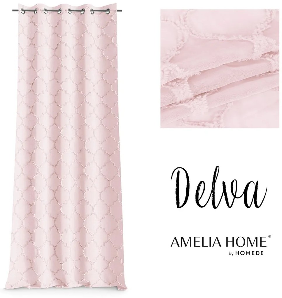 Záclona AmeliaHome Delva II ružová