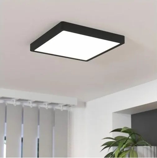 Eglo 78815 - LED Stropné svietidlo FUEVA LED/20,5W/230V 28,5x28,5 cm čierna