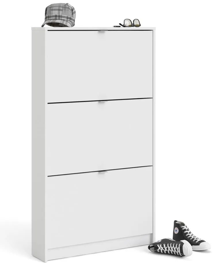 Biela výklopná skrinka na topánky Shoes – Tvilum