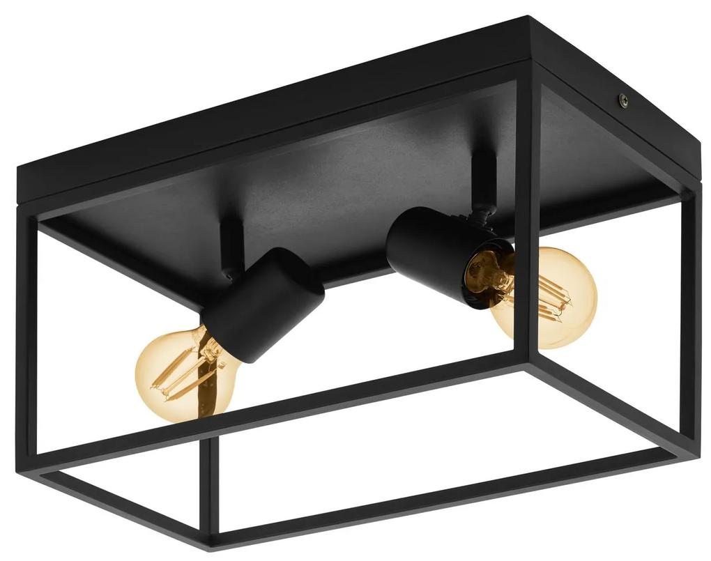 EGLO Stropné designové svietidlo SILENTINA, čierne, 36x18cm