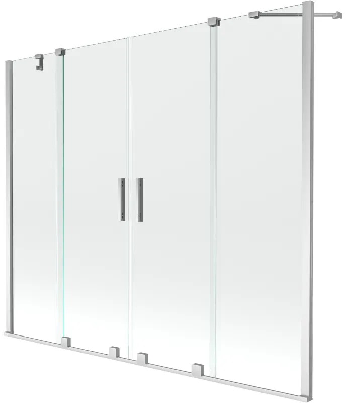 Mexen Velar Duo, 2-krídlová posuvná vaňová zástena 170 x 150 cm, 8mm číre sklo, chrómový profil, 896-170-000-02-01