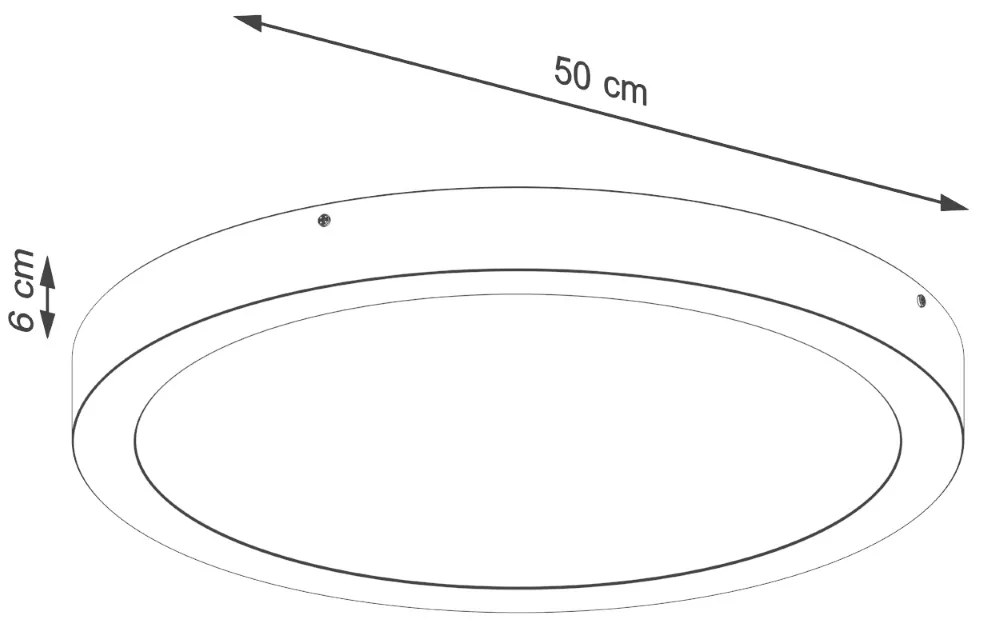 Stropné LED svietidlo Onyx 50, 1x LED 32w, 3000k, b