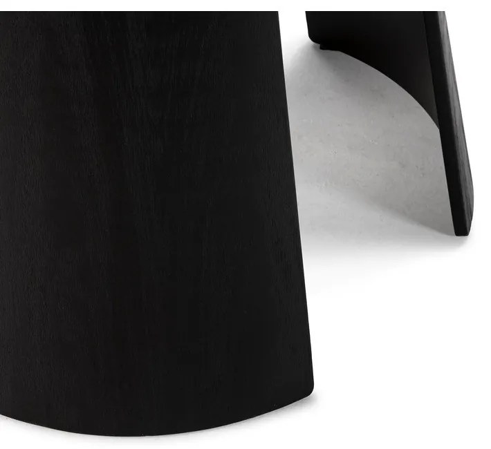 Okrúhly jedálenský stôl s čiernou doskou ø 120 cm Zuri – MOME