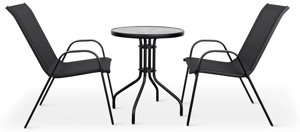 Balkónový set Capri 60 cm + 2x kovová stolička Ramada