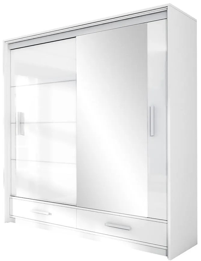 Skriňa Marsylia 203 biela lesk/biela