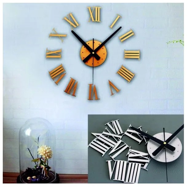 Nalepovacie rímske hodiny z pexiskla I SENTOP IA-132-S -131-S