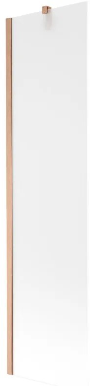 Mexen Next, 1-krídlová vaňová zástena 50 x 150 cm, 6mm sklo námraza, medená matná, 895-050-000-00-30-65