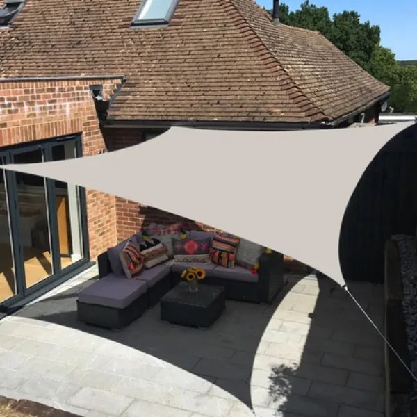Tieniaca plachta štvorec 5x5m 10188 hnedá taupe 200g/m
