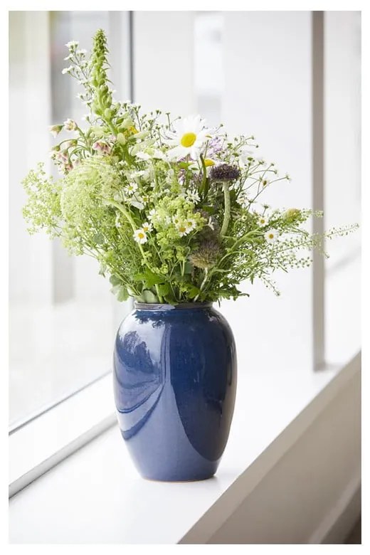 Tmavomodrá kameninová váza (výška 25 cm) Gastro Dark Blue – Bitz